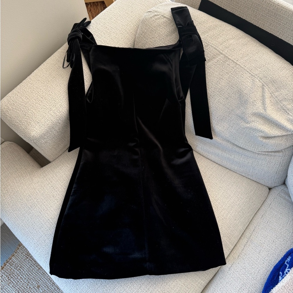 NWT Zara Velvet Bow Dress